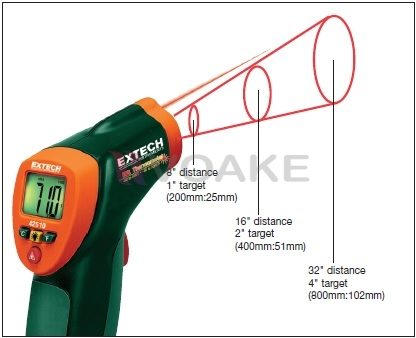 เครื่องวัดอุณหภูมิอินฟราเรด Extech 42510 Thermometer - Image 2