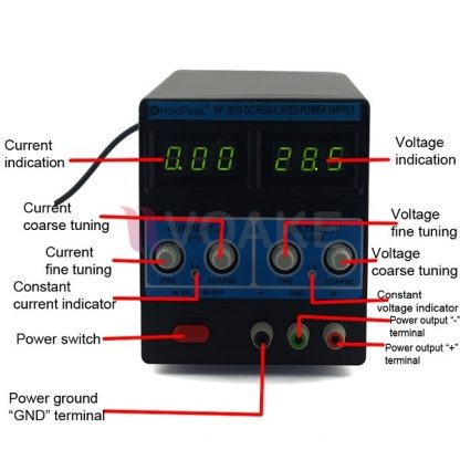 HOLDPEAK HP-303D DC Power Supply  (0-30V 3A) - Image 4