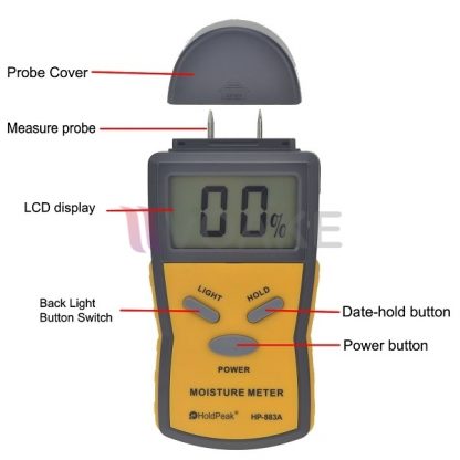 Moisture Meter HOLDPEAK HP-883A เครื่องวัดความชื้นไม้ - Image 4