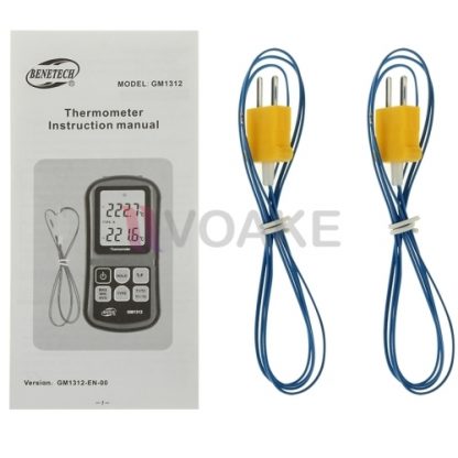 BENETECH GM1312 Thermocouple เทอร์โมมิเตอร์ 2 แชนแนล - Image 5