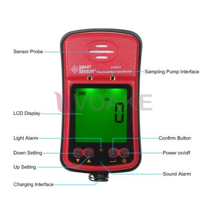 SMART SENSOR AS8902 เครื่องวัดก๊าซติดไฟ LEL Gas Detector - Image 2