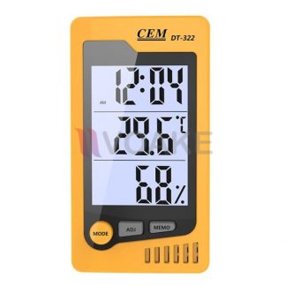 เครื่องวัดอุณหภูมิ/ความชื้นสัมพัทธ์/นาฬิกา CEM DT-322 Hygrometer