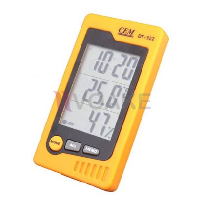 เครื่องวัดอุณหภูมิ/ความชื้นสัมพัทธ์/นาฬิกา CEM DT-322 Hygrometer - Image 3