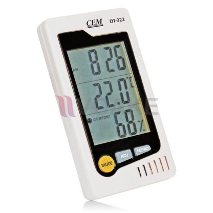 เครื่องวัดอุณหภูมิ/ความชื้นสัมพัทธ์/นาฬิกา CEM DT-322 Hygrometer - Image 2