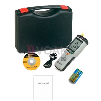 HUATO HE802 Data Logger Thermocouple Thermometer (2 แชนแนล) - Image 2