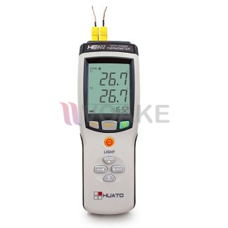 HUATO HE802 Data Logger Thermocouple Thermometer (2 แชนแนล)