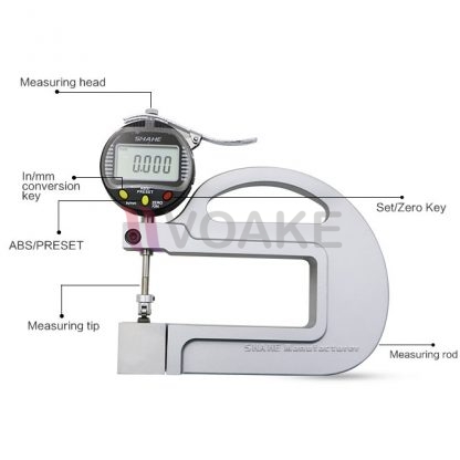 SHAHE 5335-10 เครื่องวัดความหนาแบบไมครอน Roller Thickness gauge - Image 2