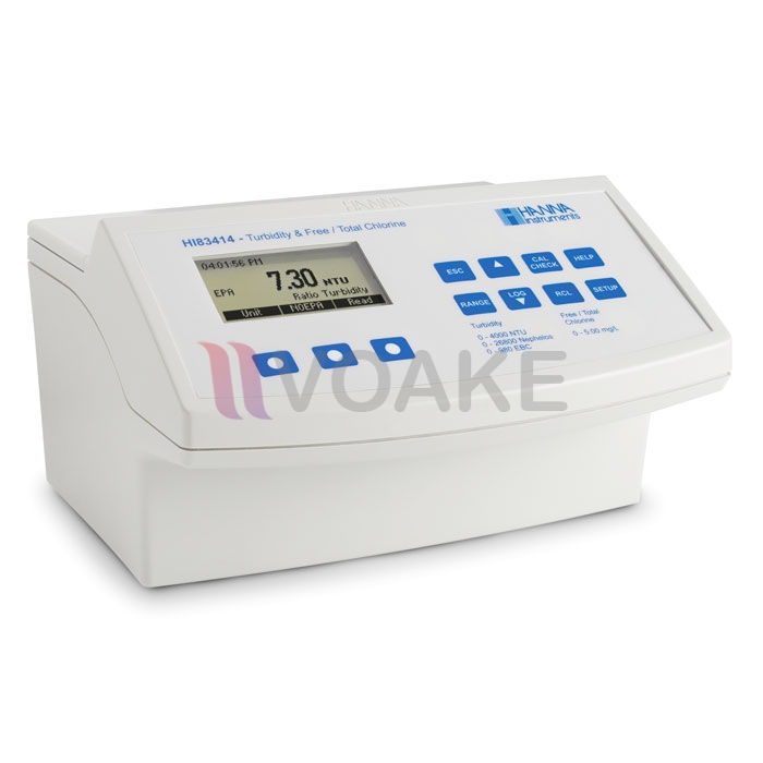 HANNA HI83414 เครื่องวัดความขุ่น/คลอรีน แบบตั้งโต๊ะ  Chlorine/Turbidity Meter