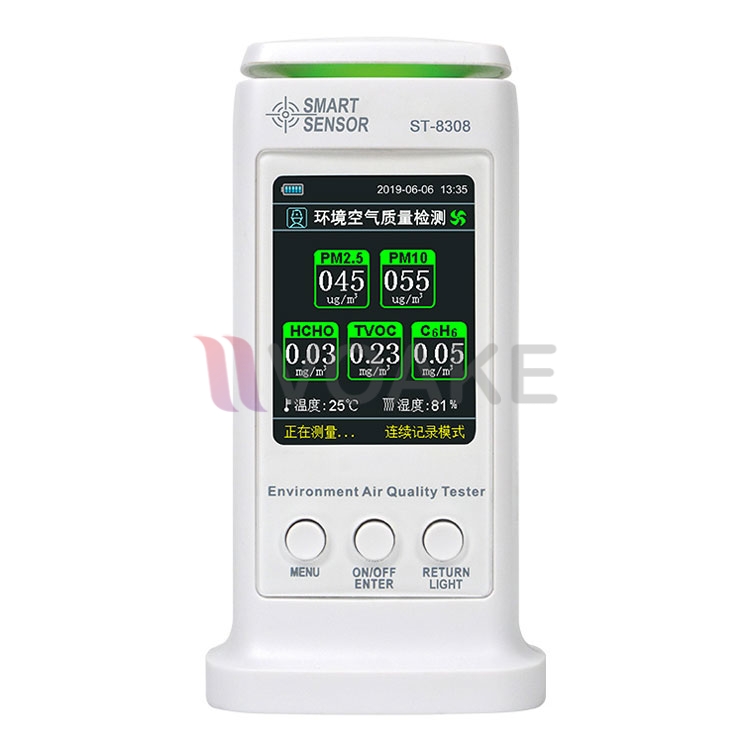 เครื่องวัดฝุ่น PM2.5 PM10/TVOC/HCHO SMART SENSOR ST8308