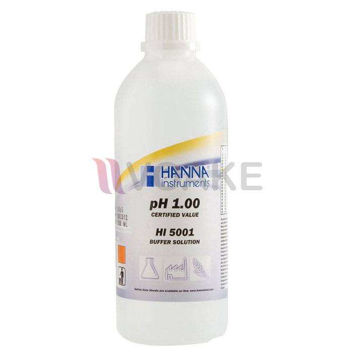 HANNA HI5001 น้ำยาสอบเทียบ 1.00 pH Buffer Solution (500mL)