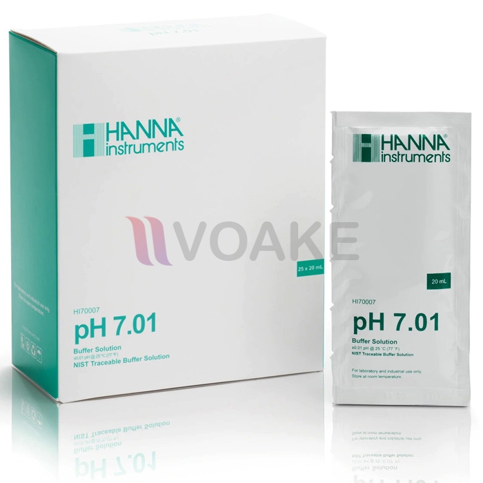 HANNA HI70007P น้ำยามาตรฐานแบบซอง 7.01 pH Buffer Solution (25 ซอง)
