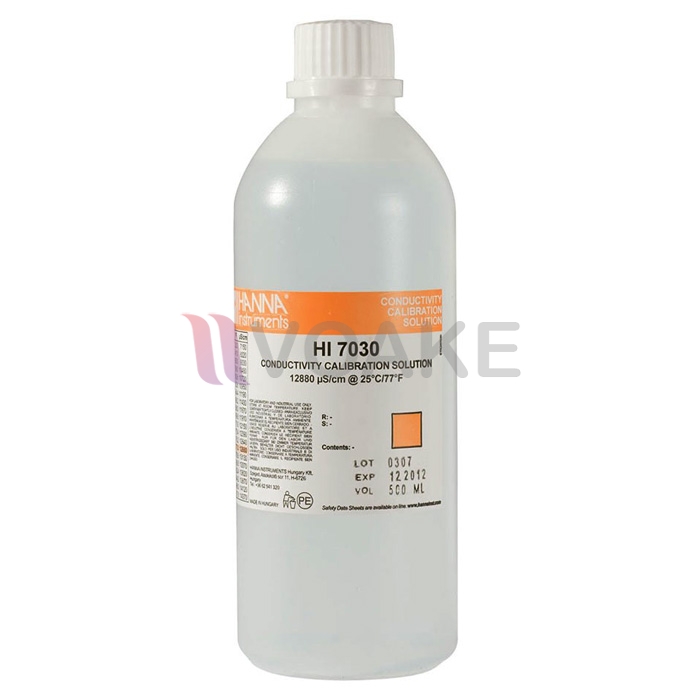 HANNA HI7030L น้ำยาสอบเทียบสำหรับ Conductivity 12880µS/cm (500mL)
