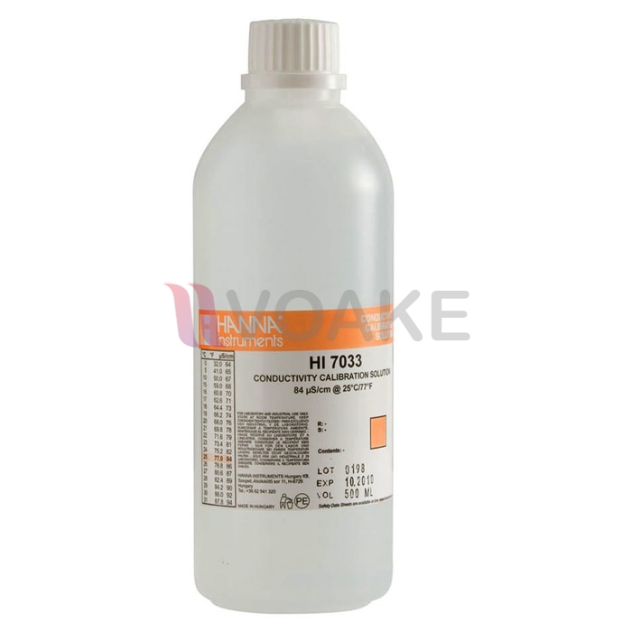 HANNA HI7033L น้ำยาสอบเทียบ 84µS/cm Conductivity Standard (500mL)