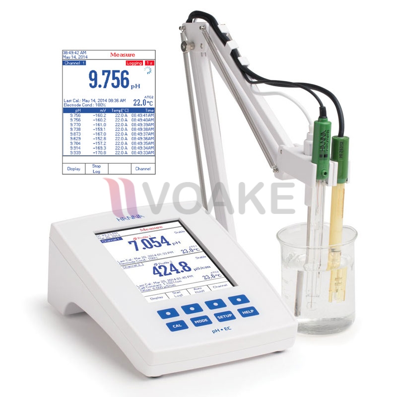 HANNA HI5521 pH/ORP/EC/TDS/ความเค็ม/Resistivity แบบตั้งโต๊ะ