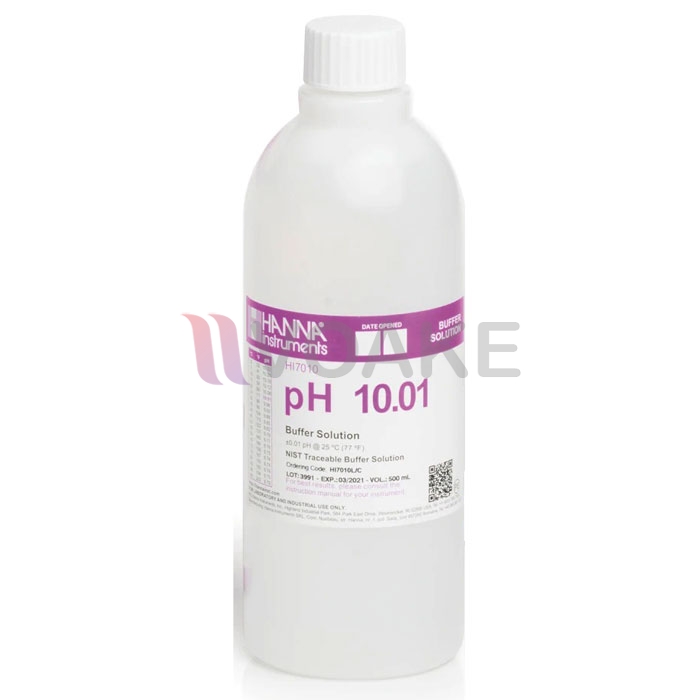 HANNA HI7010L/C น้ำยาสอบเทียบพร้อม Certificate 10.01 pH Buffer (500mL)