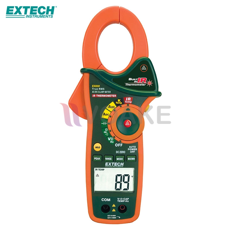 แคลมป์มิเตอร์ (AC,DC)/IR/ True RMS EXTECH EX830 (600V/1000A)