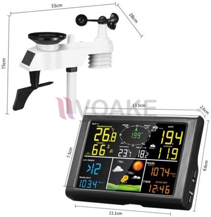 เครื่องวัดสภาพอากาศ WIFI Weather Station NICETY รุ่น FT0832-WIFI - Image 3