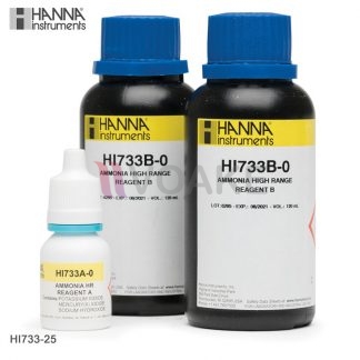 HANNA รุ่น HI733-25 Ammonia Reagents ช่วงสูง High-Range (25 Tests)