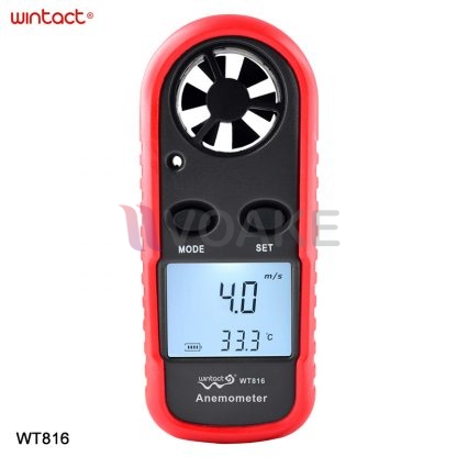 WINTACT WT816 เครื่องวัดความเร็วลมแบบใบพัด Vane Anemometer
