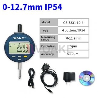 SHAHE รุ่น GS-5331-10-4 Dial Gauge แบบไมครอน 4 ปุ่ม (12.7mm)