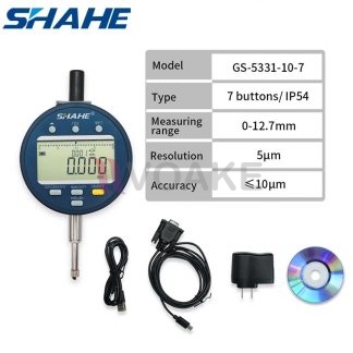 SHAHE รุ่น GS-5331-10-7 Dial Gauge แบบไมครอน 7 ปุ่ม (12.7mm)