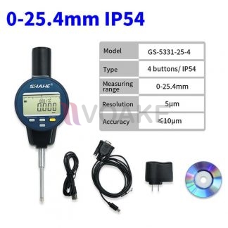 SHAHE รุ่น GS-5331-25-4 Dial Gauge แบบไมครอน 4 ปุ่ม (25.4mm)