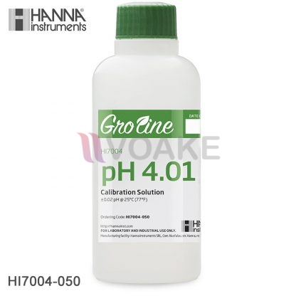 HANNA รุ่น HI7004-050 น้ำยาสอบเทียบ pH 4.01 Calibration (500 mL)