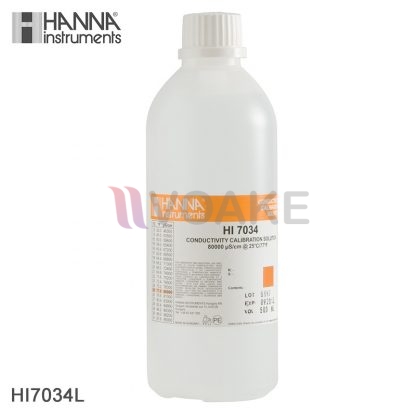HANNA รุ่น HI7034L น้ำยาสอบเทียบ 80000 µS/cm Conductivity Standard (500 mL)