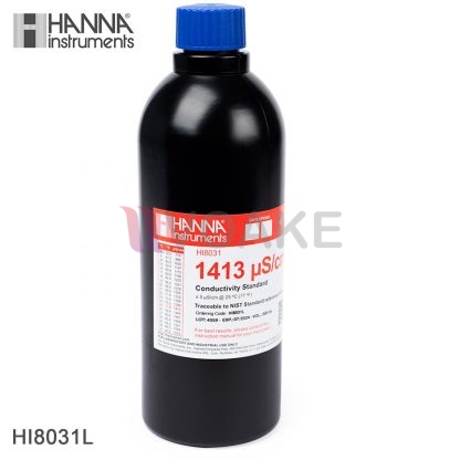 HANNA รุ่น HI8031L น้ำยาสอบเทียบ 1,413 µS/cm Conductivity Standard (500 mL)