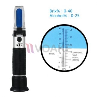 NicetyMeter รุ่น 40ABrix Brix Refractometer สำหรับไวน์ (0 ถึง 40% Brix)