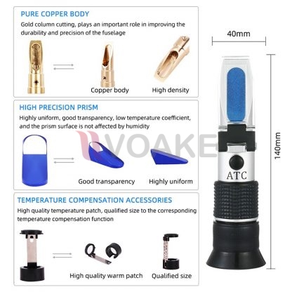 NicetyMeter 90Brix เครื่องวัดความหวาน 0 ถึง 90% Brix Refractometer - Image 4