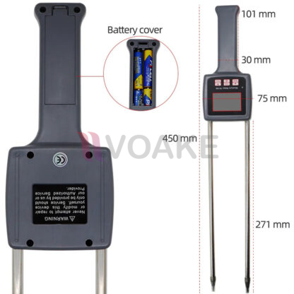 เครื่องวัดความชื้น TK100 Moisture Meter เม็ดพลาสติก Grains ดิน Chemical - Image 3