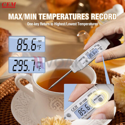 Food Thermometer เครื่องวัดอุณหภูมิอาหาร CEM DT-133A - Image 2